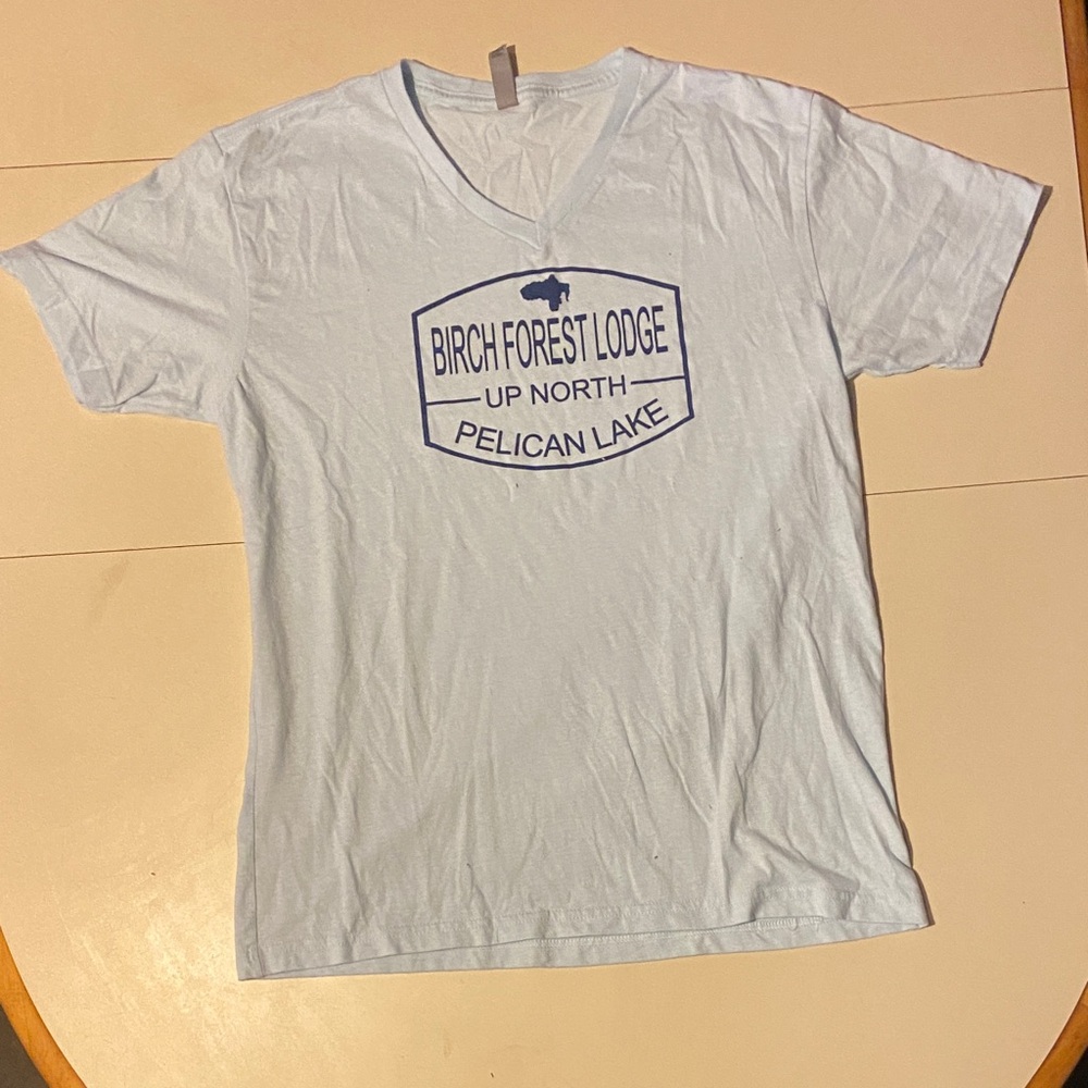 Next Level Apparel Light Blue Graphic Tee